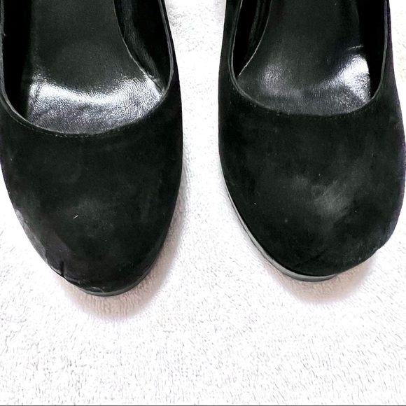 YVES SAINT LAURENT Women's Black Suede Tribtoo 80 Platform Pump Size: 8.5 - Picture 5 of 12